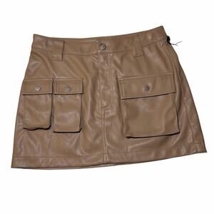 NEW Love Tree Trendy Womens Size S Cargo Mini Skirt In Tan